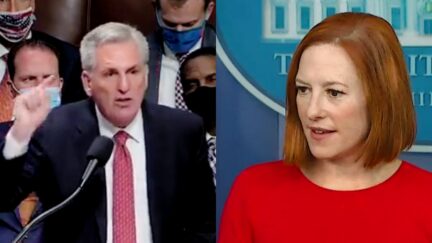 Kevin McCarthy Jen Psaki split image