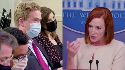 Petter Doocy Jen Psaki split image