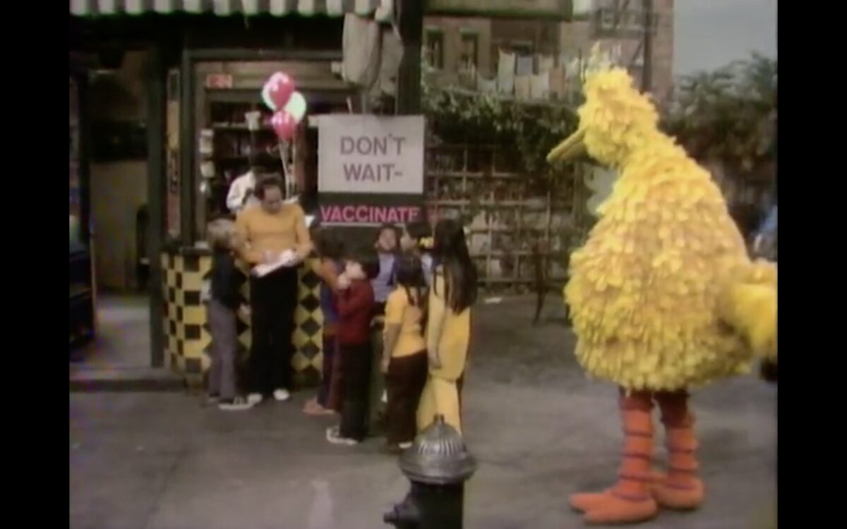 Video Clip of Big Bird Getting Vaccinated in 1972 Goes Viral