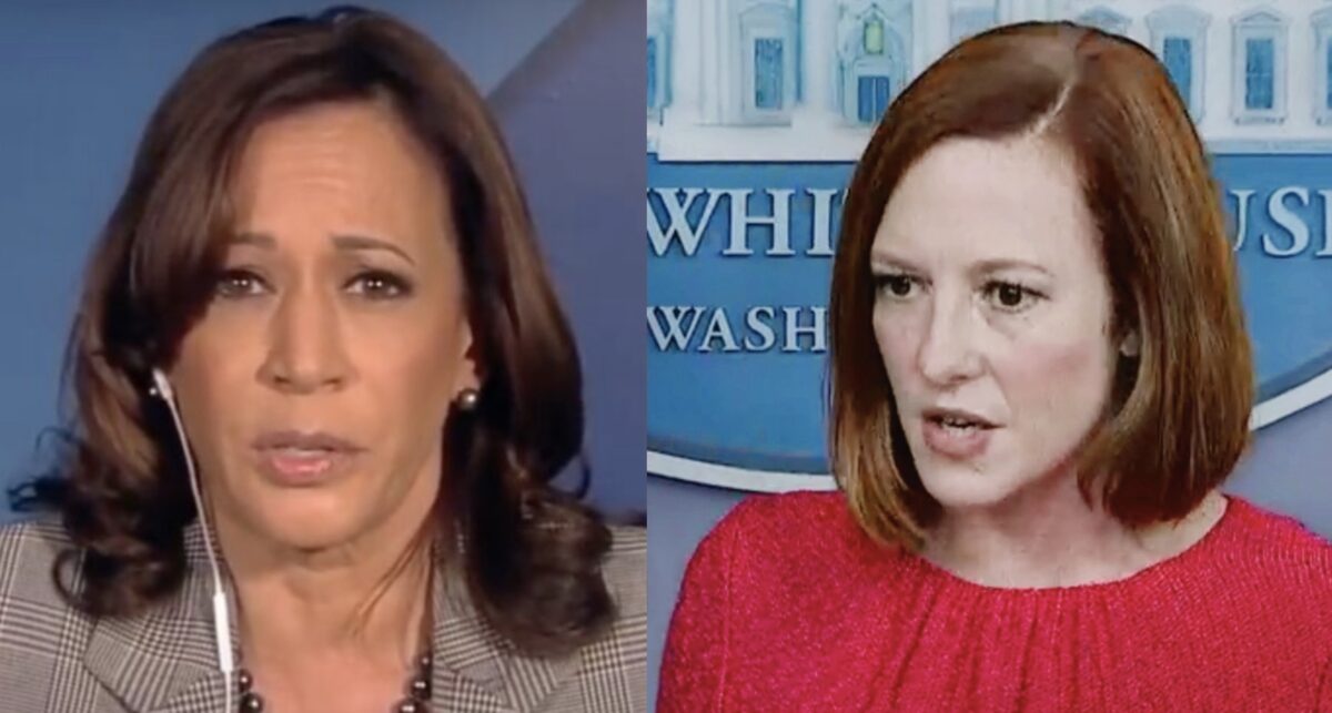 Kamala Harris and Jen Psaki