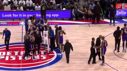 Lakers Pistons melee