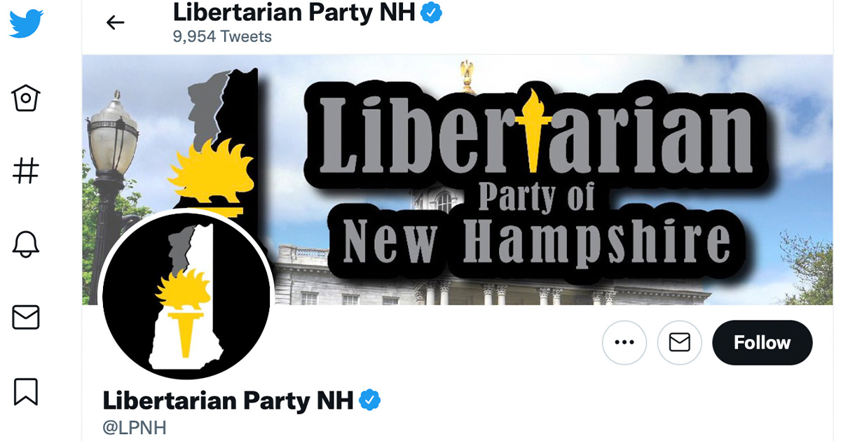 The Libertarian Party of New Hampshire Unjustly Ripped for Tweeting ‘Libertarians Suffer More Oppression Than Black People’ Libertarian-party-NH