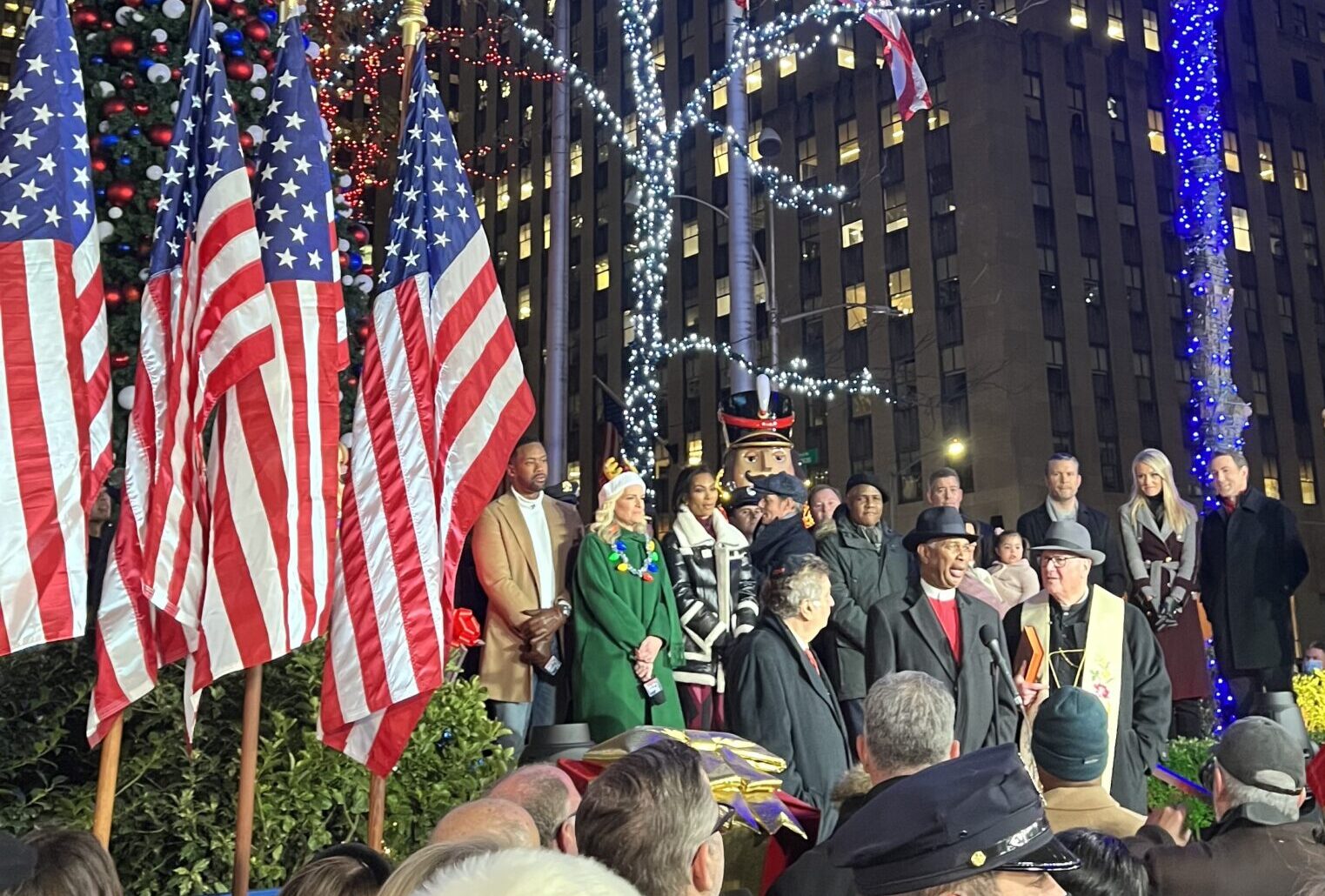 Fox News hosts at tree ceremony