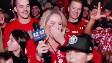 Kelly Vaughen Utah fan celebration