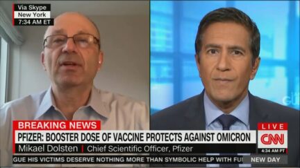 Dr Mikael Dolsten from Pfizer talking to CNN about booster shot