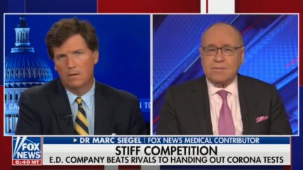 Tucker Carlson speaking with Marc Siegel