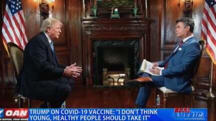 Donald Trump talks vaccines