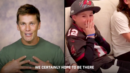 10-year-old cancer survivor reacts to Tom Brady surprising his family with Super Bowl tickets