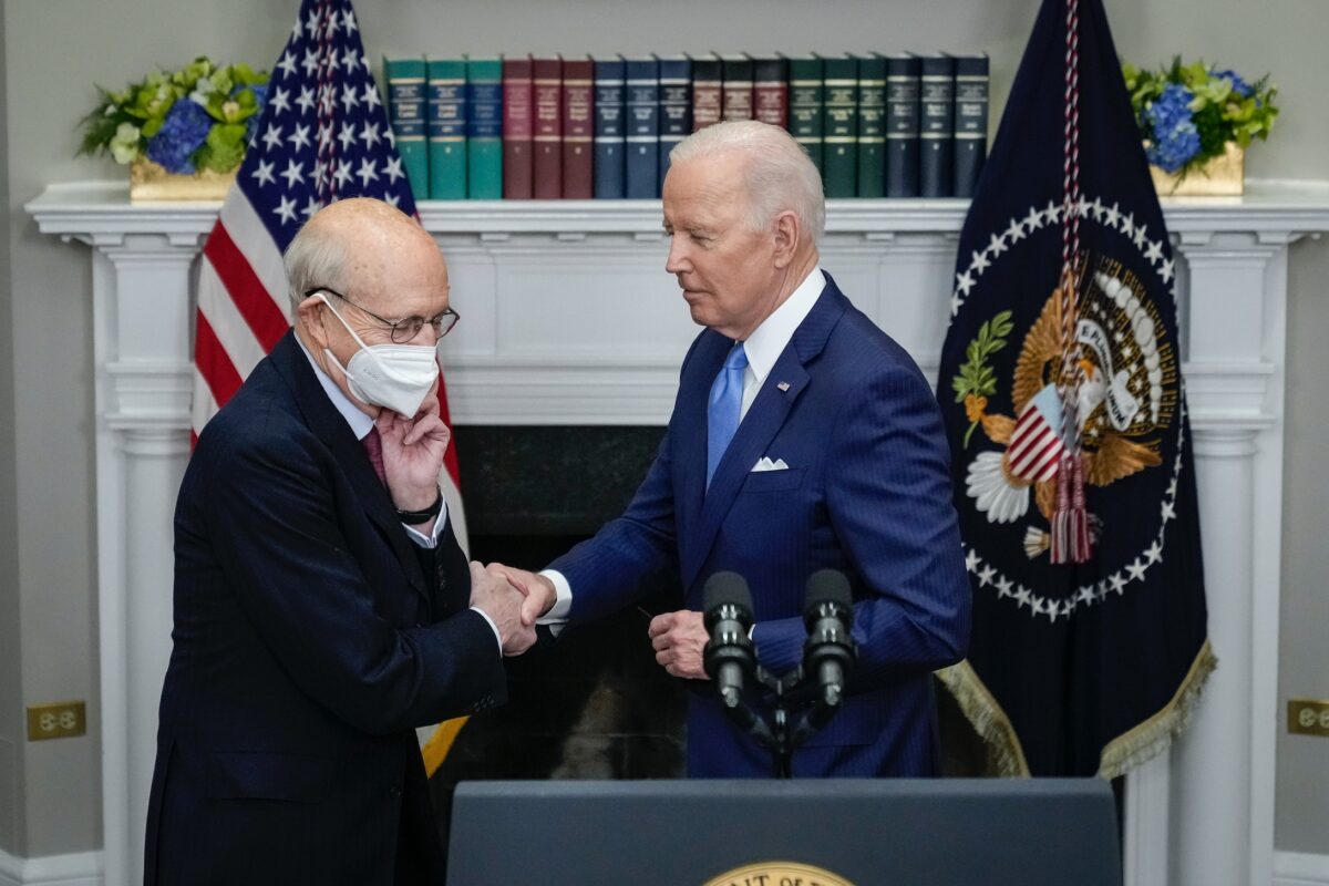 Justice Stephen Breyer, President Joe Biden