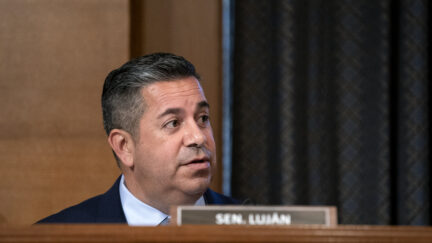 Sen. Ben Ray Lujan during a committee hearing