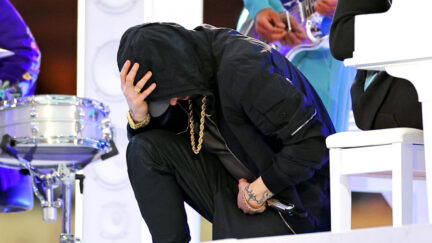 Eminem Kneeling during Super Bowl LVI Halftime Show