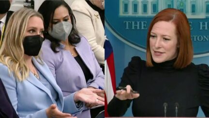 Jacqui Heinrich Jen Psaki split image