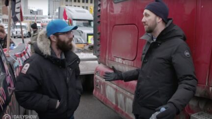 Jordan Klepper confronts Canadian Truckers