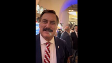 mike lindell yelling at mediaite