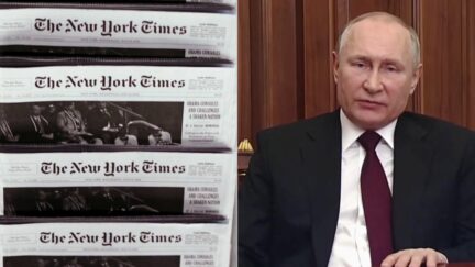 Vladimir Putin NY Times split image