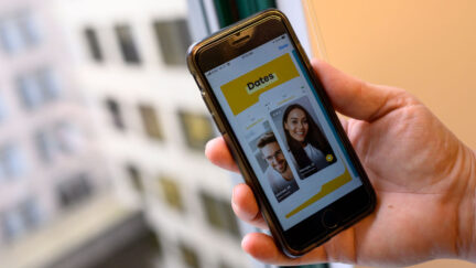 bumble dating app on a phone, showing screen