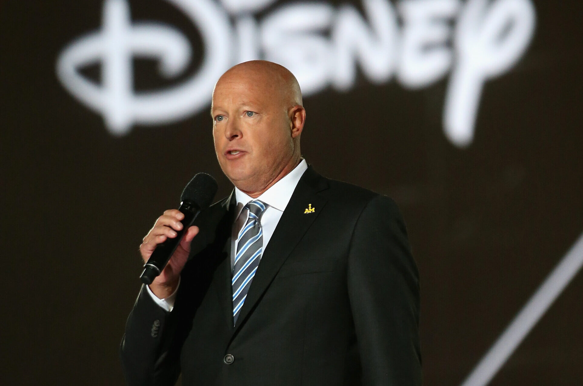 Bob Chapek of Disney talks during the Opening Ceremony of the Invictus