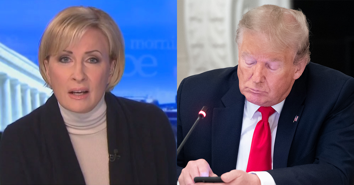 Mika Brzezinski and Donald Trump