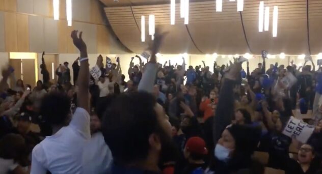 Saint Peters Student Watch Party EXPLODES the Moment They Defeated Kentucky