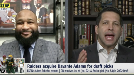 Adam Schefter Embarrassingly Recreates Kirk Cousins Shirtless With Chains  Around His Neck Prior To Monday Night Football