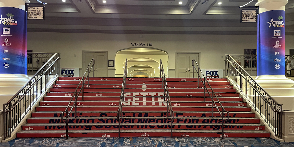 GETTR Had a Very Visible Presence at CPAC. Trump’s TRUTH Social? Not So Much.