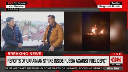 CNN reporting on Ukrainian attack of oil depot inside Russia