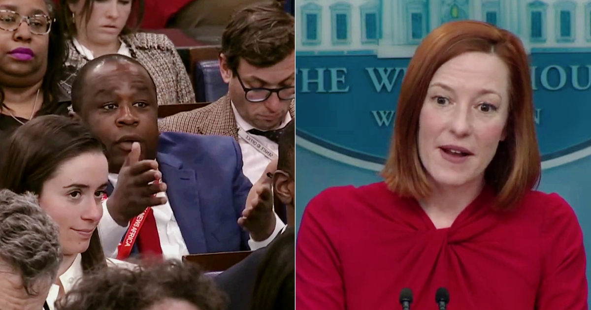 African Reporter Who Interrupted Jen Psaki’s Last Press Briefing Threatened with Suspension or Expulsion from WHCA