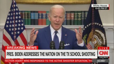 Biden reacts to Texas school mass shootng on May 24
