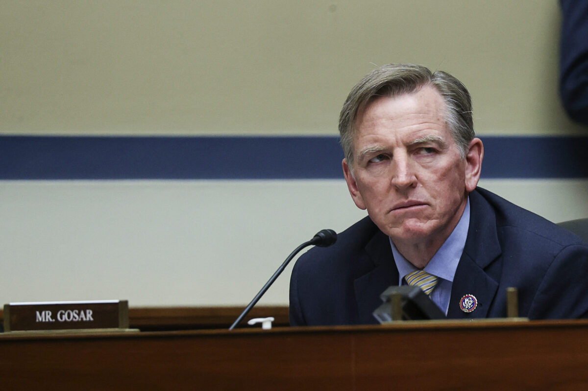 Rep. Paul Gosar (R-AZ) attends a House Oversight and Reform Committee hearing