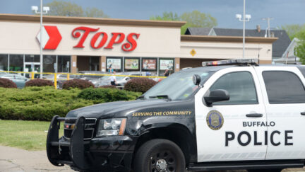 Tops grocery store in Buffalo New York after a mass shooting