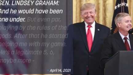 Donald Trump and Lindsey Graham on golf