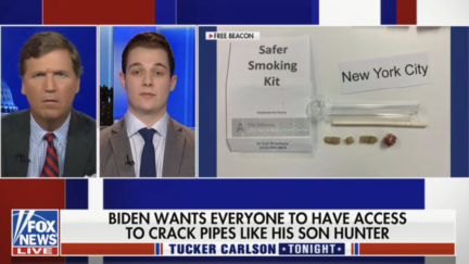 'Tucker Carlson Tonight' Chyron Says 'Biden Wants Everyone to Have Access to Crack Pipes Like His Son Hunter'