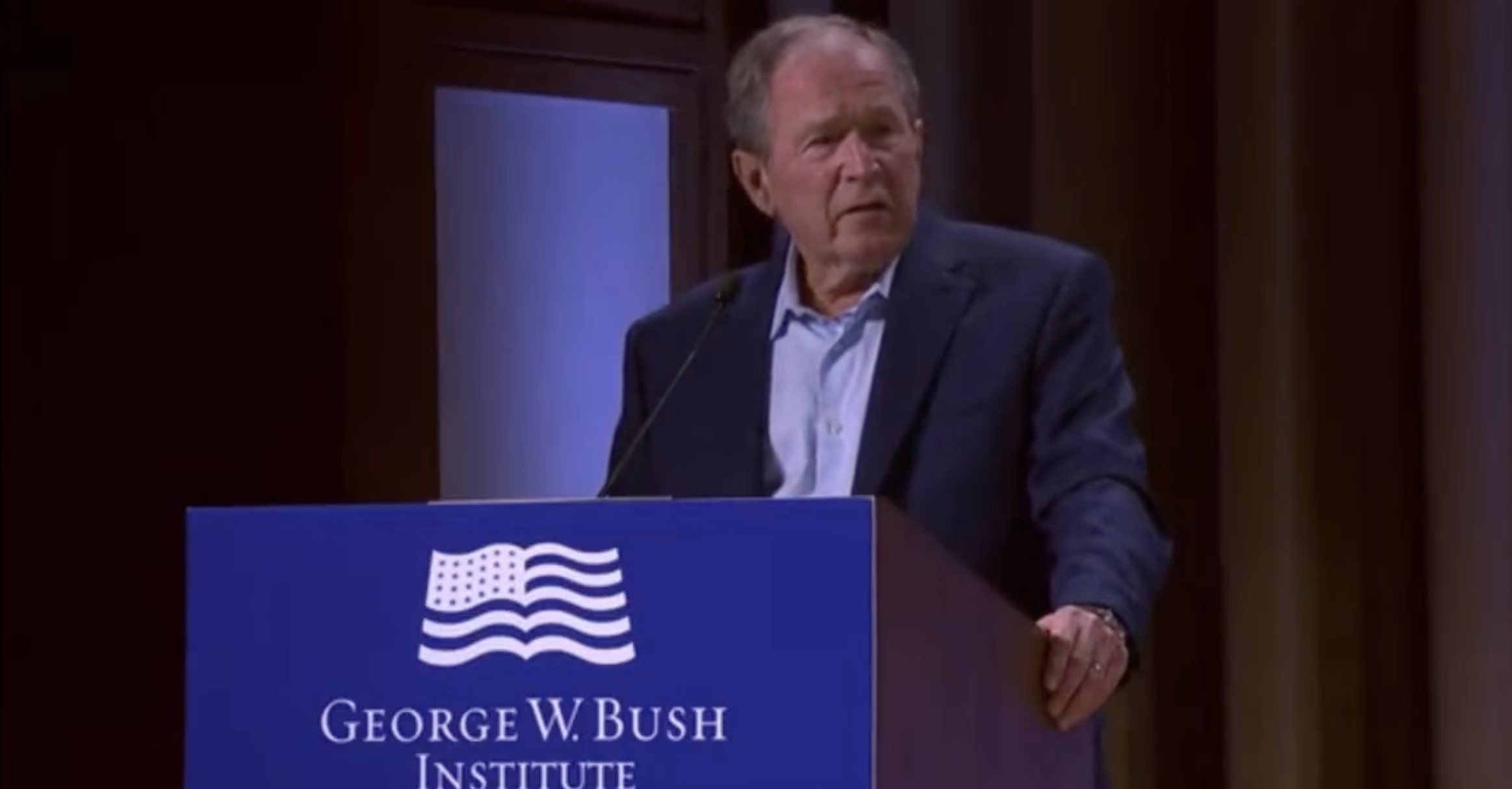 George W. Bush Awkwardly Rips Putin For ‘Brutal Invasion of Iraq. I Mean, of Ukraine’