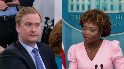 Fox's Peter Doocy Asks Biden Spox Karine Jean-Pierre Point-Blank 'Is The President Running For Reelection' split