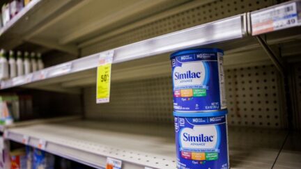 empty store shelves because of baby formula shortage