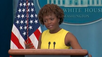 Karine Jean-Pierre and Peter Doocy