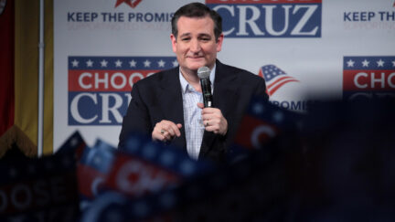 Ted Cruz campaigning at event sponsored by Keep the Promise PAC in March 2016