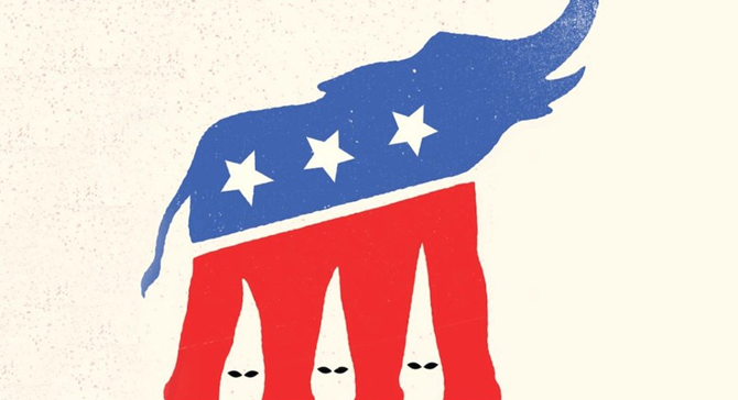 Lawrence County Republican Party Shares Mother Jones Graphic Depitcting GOP Elephant with KKK Hoods