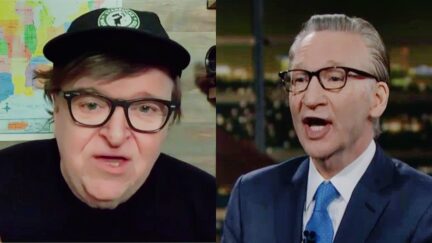 Bill Maher Has to Force Michael Moore to Take Breath As He Excitedly Predicts 'Landslide Against the Traitors!'