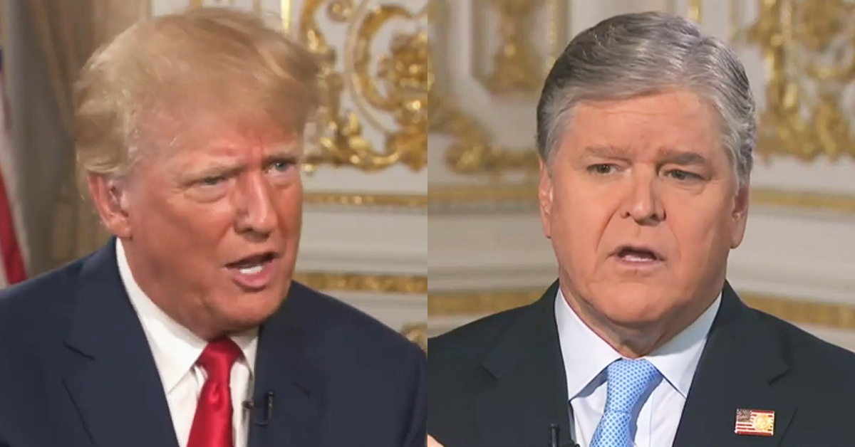 Donald Trump with Sean Hannity