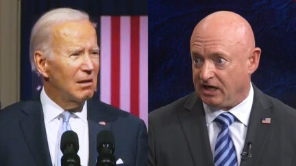 Joe Biden with Mark Kelly