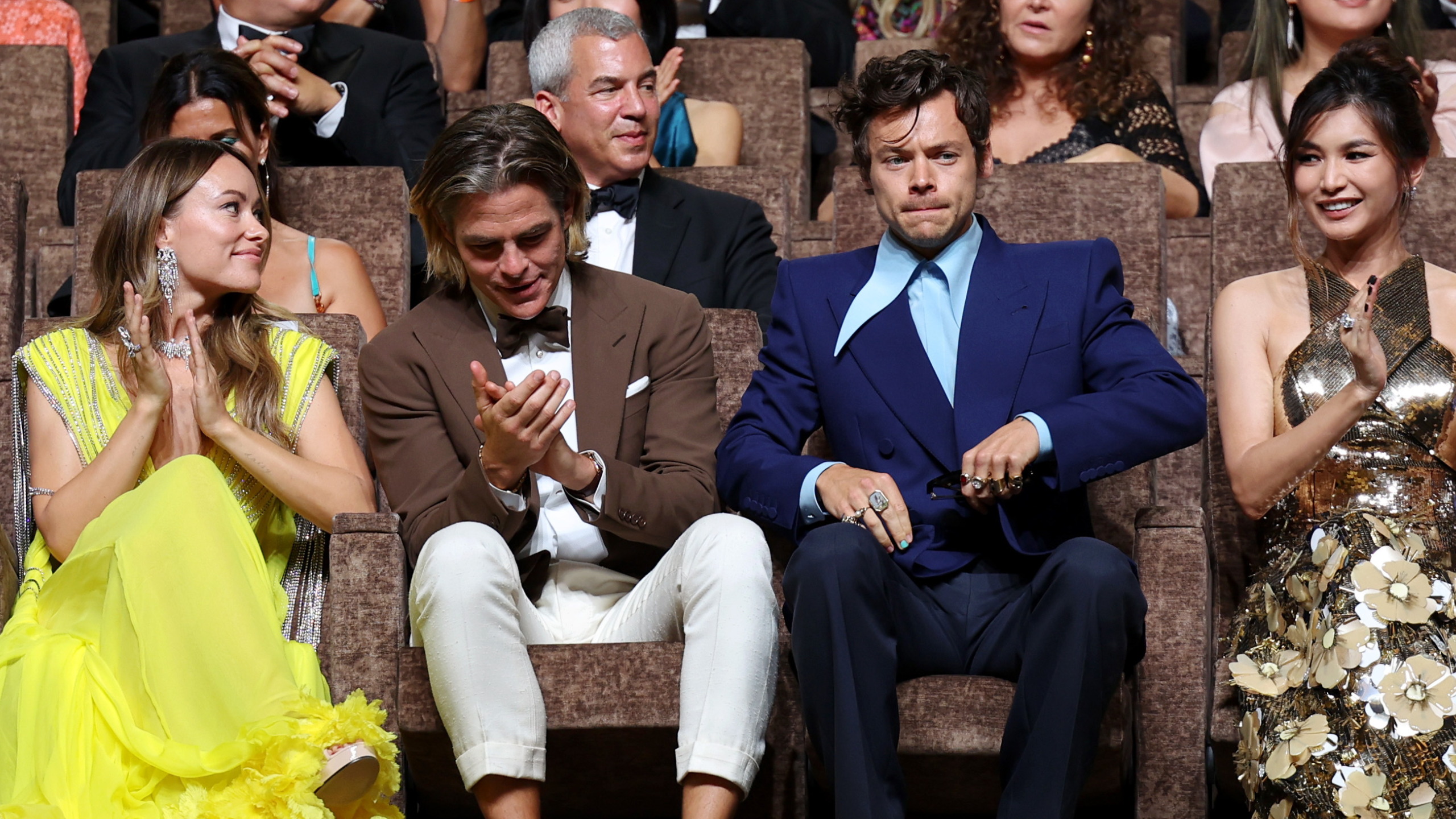 WATCH: Harry Styles Allegedly Spits on Co-Star Chris Pine During Venice Film Festival Premiere