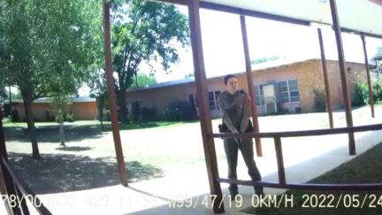 DPS Trooper Crimson Elizondo Standing Outside During Uvalde Shooting