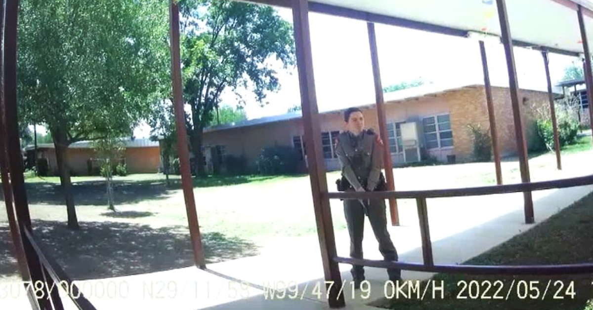 DPS Trooper Crimson Elizondo Standing Outside During Uvalde Shooting