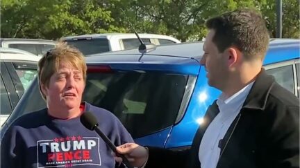Interviewer Humiliates Woman in Trump Shirt Who Believes Halloween Fentanyl Scare She Saw 'On An Episode of Fox News'