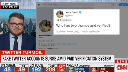 'Unnecessary Chaos': CNN Reacts to Twitter’s New Verification System That Gave a Blue Checkmark to 'Jesus Christ'