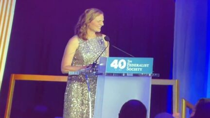 WATCH Crowd Goes Wild As Trump-Appointed Justice Amy Coney Barrett Mocks Roe Protesters To Kick Off Speech