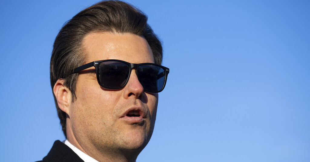 Matt Gaetz wearing sunglasses