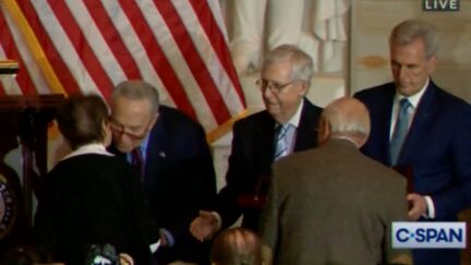 Jan. 6 Police Officers and Families Refuse to Shake McConnell's Hand at Ceremony