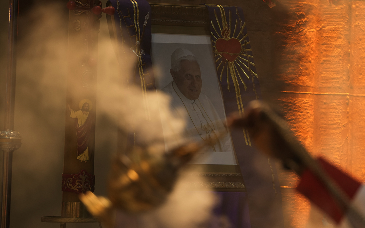 Memorial mass for Pope Emeritus Benedict XVI at St. Antoine Catholic Church in Istanbul, Turkey